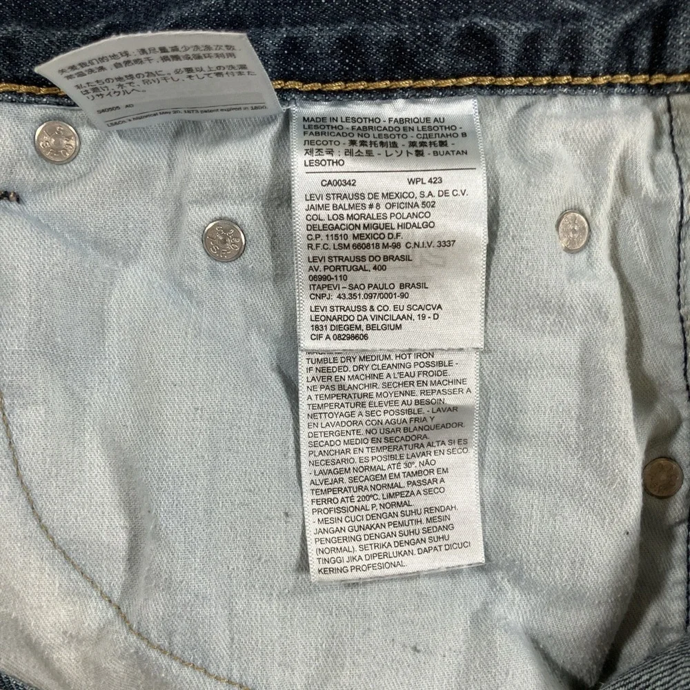 Levi's 559 Jeans Mens 46x32 Relaxed Straight Dark Wash Blue Denim Red Tab